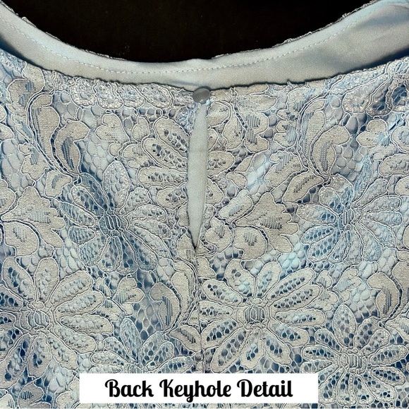 Nanette Lepore Lace Overlay Blouse - NWT Blue XS - Picture 6 of 12